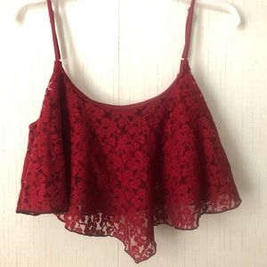 Lace crop top 🌹